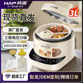 2025年韩派家用高压力锅三格内胆3升鸳鸯双胆二合一高压锅电饭煲