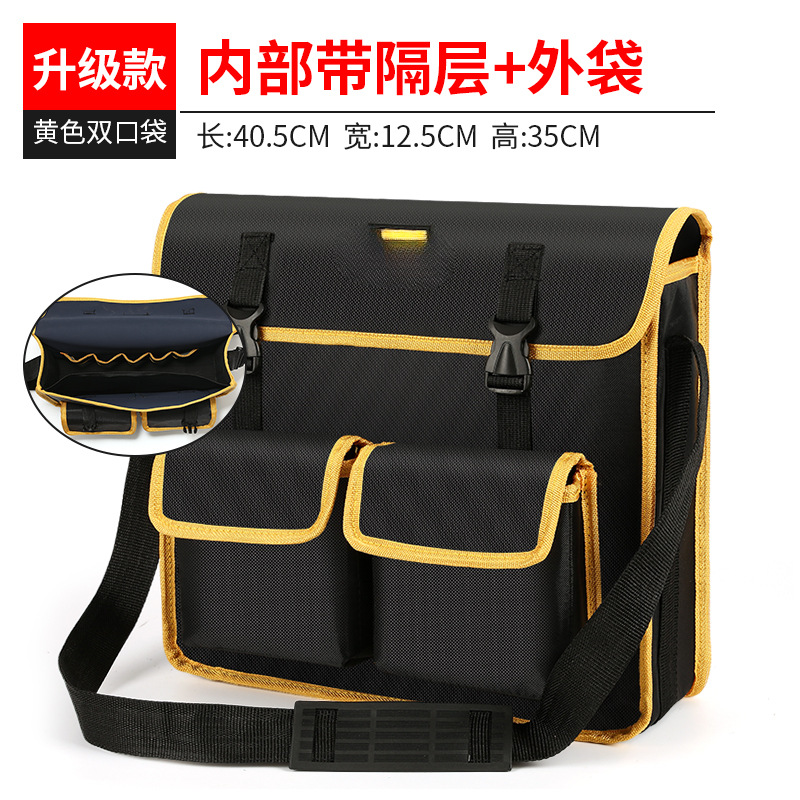Paquete de herramientas eléctricas de lona gruesa, bolso multifuncional especial para el mantenimiento de la carpintería, bolso grande resistente y duradero para hombres
