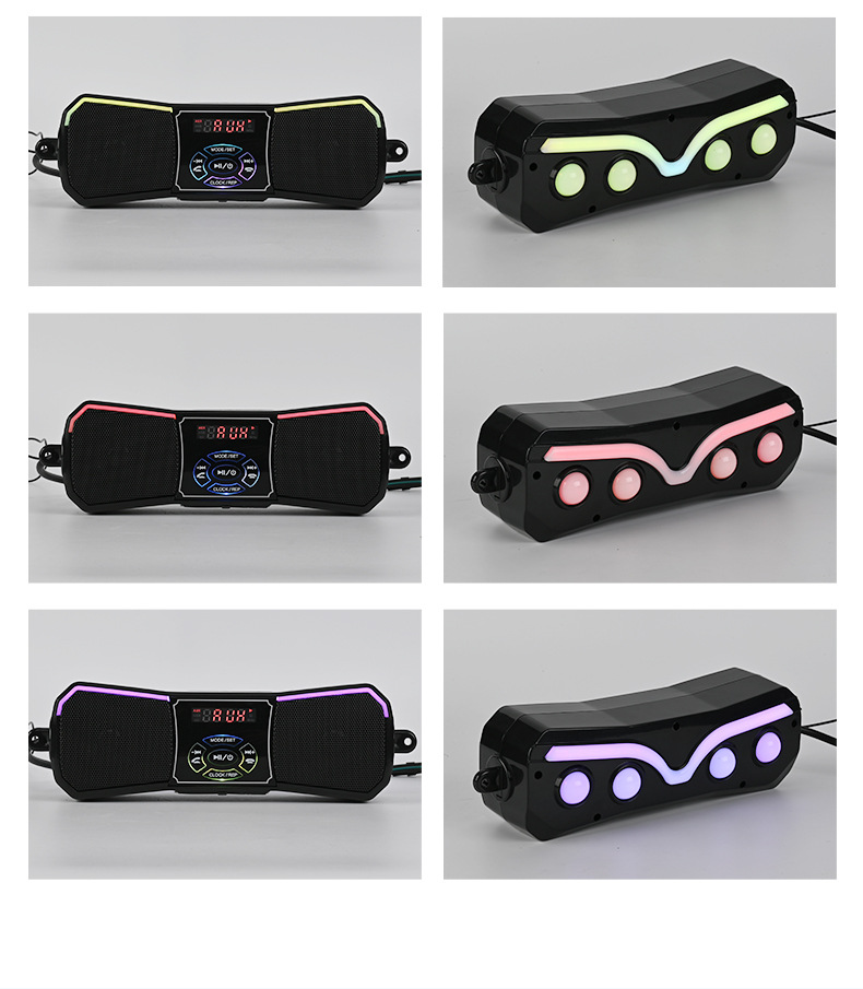 Motorcycle Modified Audio System with Subwoofer and Waterproof Bluetooth Speaker Radio