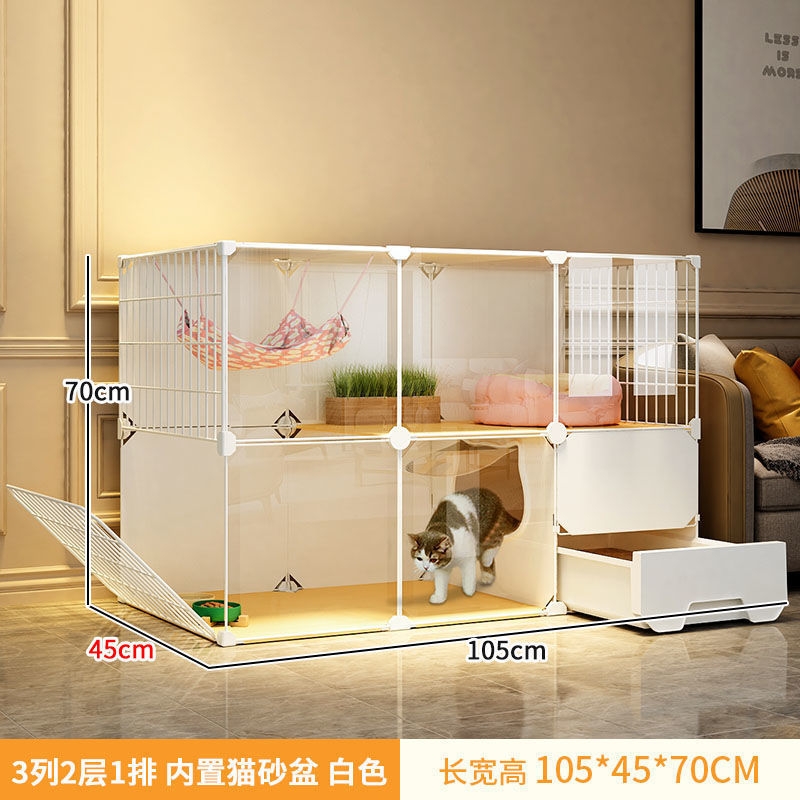 猫ケージ家庭用屋内猫砂盆一体猫別荘猫小屋猫舎猫屋トイレ超巨大自由空間|undefined
