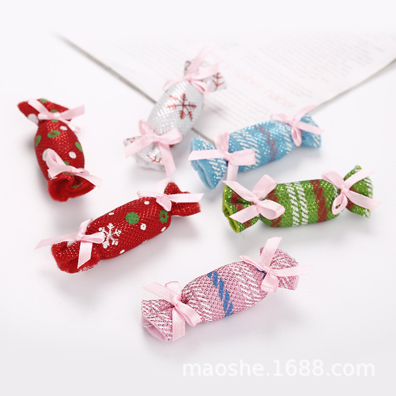 Pet supplies cat toys Christmas series color cloth candy interactive fishing cat play factory in stock bite grinding claw