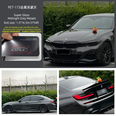 Auto Color Change Film: Bright Metal Midsummer Purple Polymer Pvc - super-bright-metallic-deep-gray-15217m