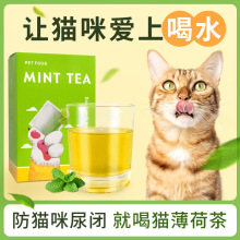 象小贝猫薄荷茶帮助猫喝水消化猫咪调节情绪天然猫薄荷促进猫咪水