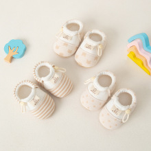秋季新款男女宝宝彩棉不掉鞋软底防滑婴儿学步鞋现货批发
