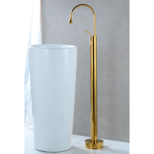 新款水滴黑配铬镀铬白色镀金单把落地式水龙头立柱盆木桶龙头立式