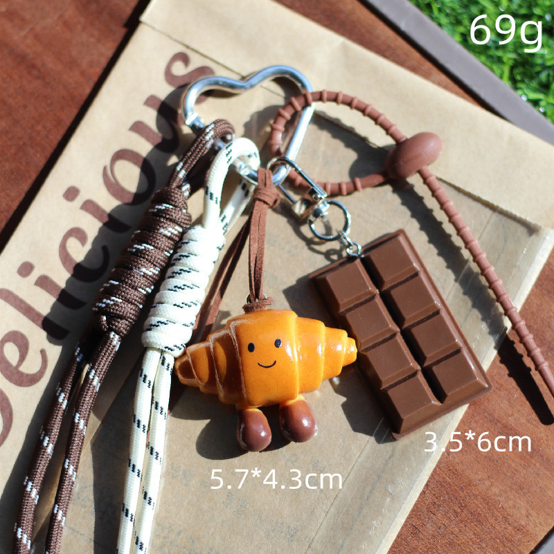 Llavero Colgante para Bolso con Diseño de Comida Realista de PVC