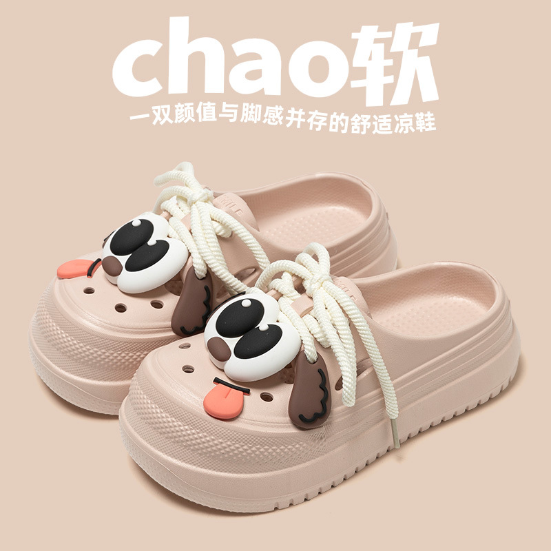 Zapatos antideslizantes con agujeros, zapatillas de moda lindas de dibujos animados para mujer, estudiantes, enfermeras, zapatillas de playa de verano suaves y resistentes al desgaste