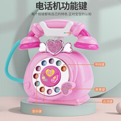 子供のレトロな漫画の携帯電話の早教の益智のストーリの機は電話機の照明の音楽のおもちゃの女の子をシミュレーションします。
