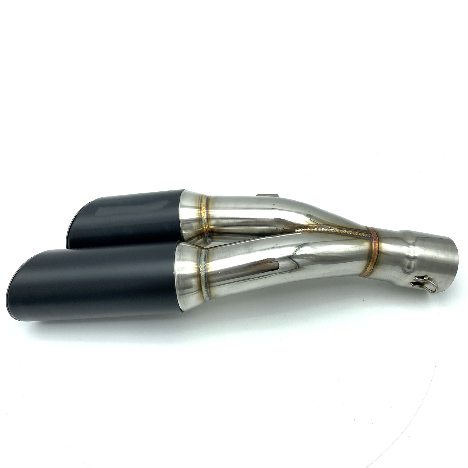 Suitable for Motorcycle Universal Exhaust Pipe Ak Caliber 51mm Modified Tail Section Exhaust Pipe Scorpio Double Outlet 370mm