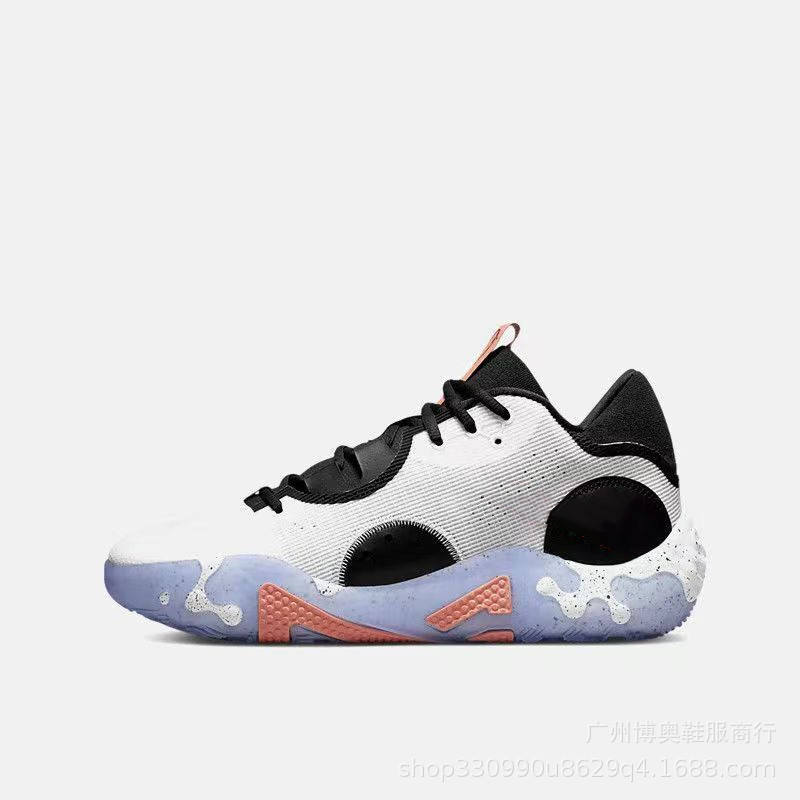 Paul George 6Th Generation Basketball Shoes Pg6 Green Orange All-Star Low-Top Men's Practical Wear-Resistant Cushioning Air-Cushion Sports Shoes