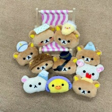 妹妹熊哥小黄鸡毛绒公仔玩偶包包头型胸针饰品别针迷你