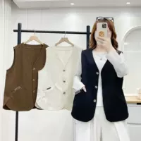 2026秋季新款单排扣大码马甲女显瘦无袖外搭
