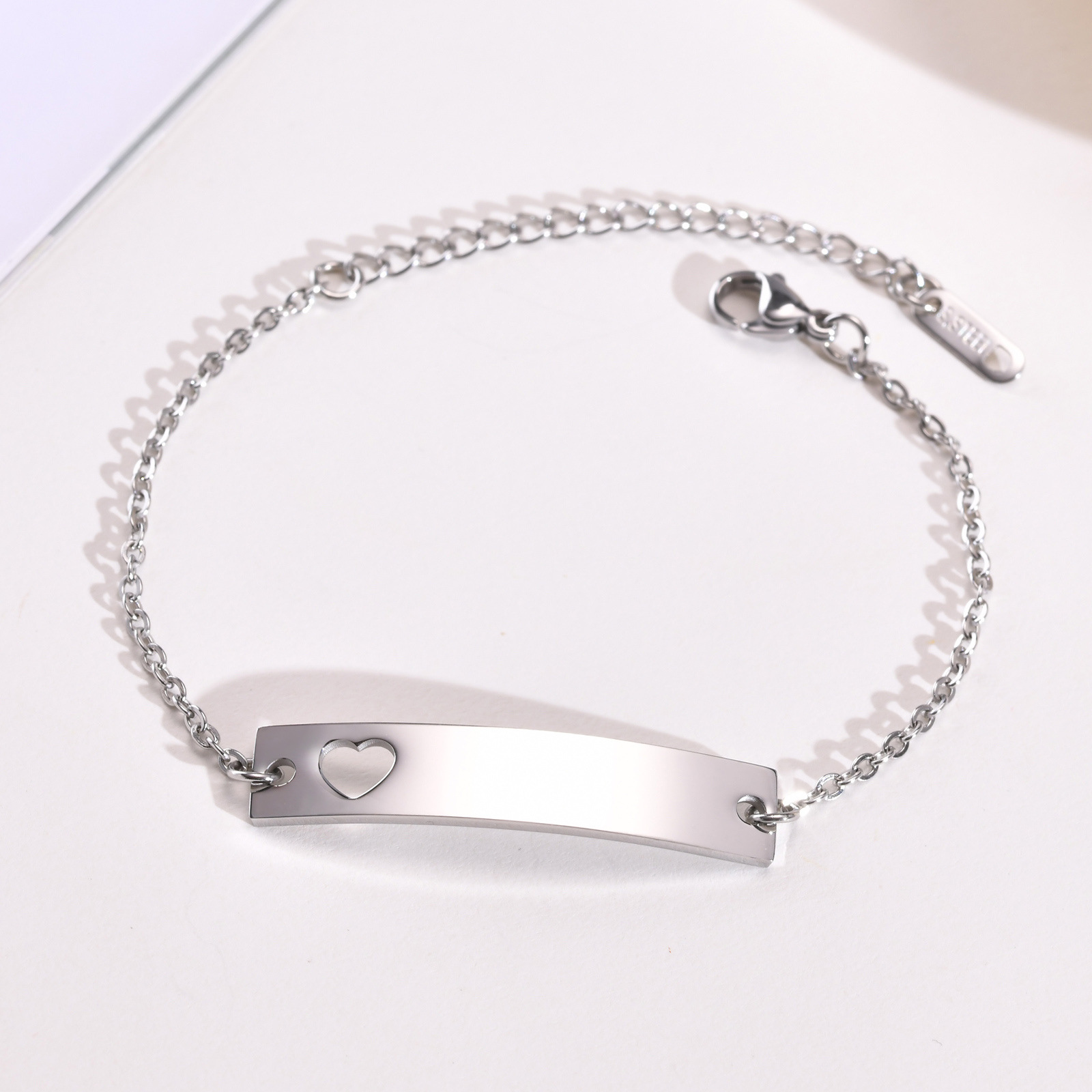 Fashion Heart Shape Stainless Steel Plating Bracelets 1 Piece