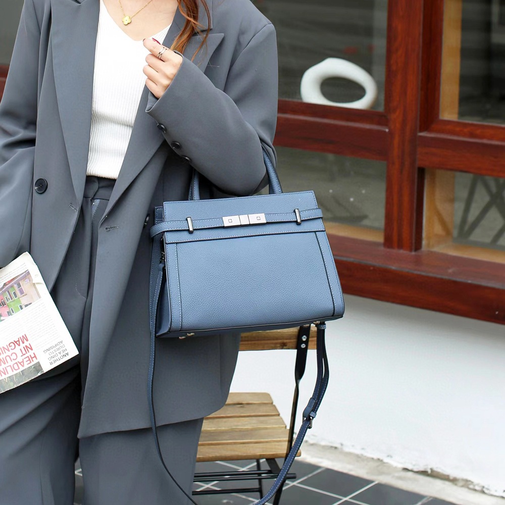 Cross-border Top Grain TOGO Leather Handbag Fashion Small Square Bag Genuine Leather Women's Bag New Autumn Winter Versatile Shoulder Bag - Thumbnail 8