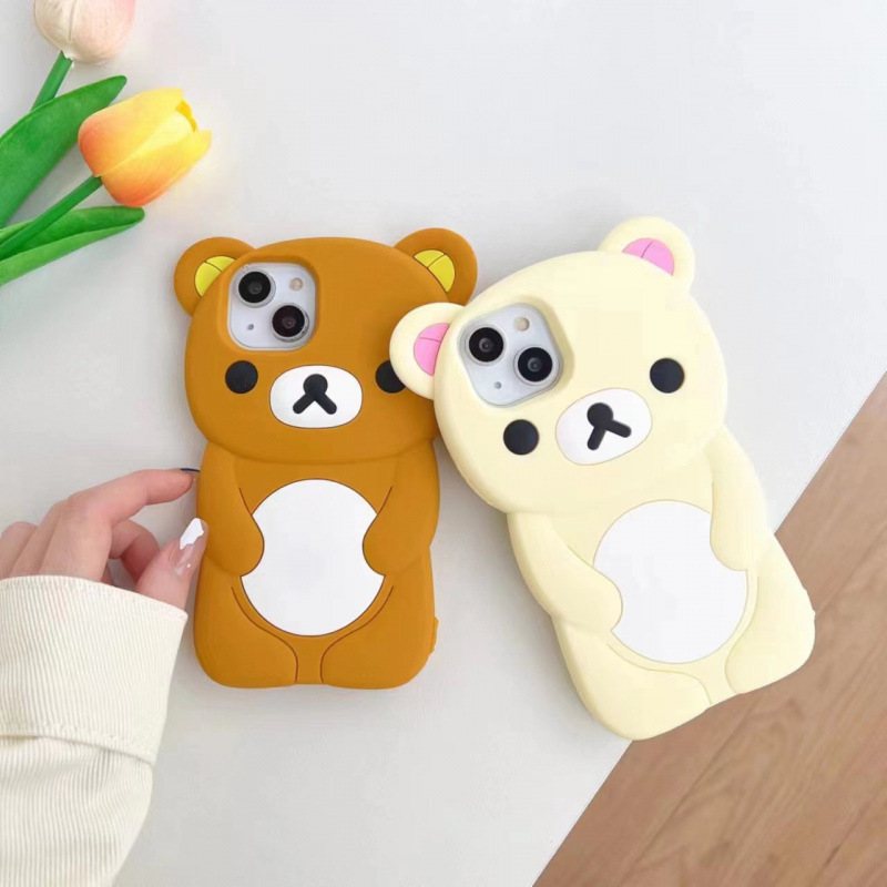 Cartoon Easy Bear Iphone14/13 Suitable for 12/11 Apple 16/15 Promax Mobile Phone Case Anti-Fall Cover