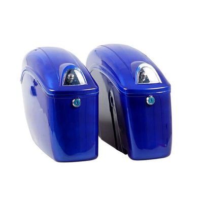 travel Yamaha hanging box, Motorcycle trunk - k8-blue-pair-without-rack