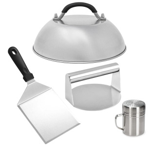 Cross-border hot-selling barbecue tools suit broken hamburger suit, Hamburger press pot lid barbecue shovel flavor bottle