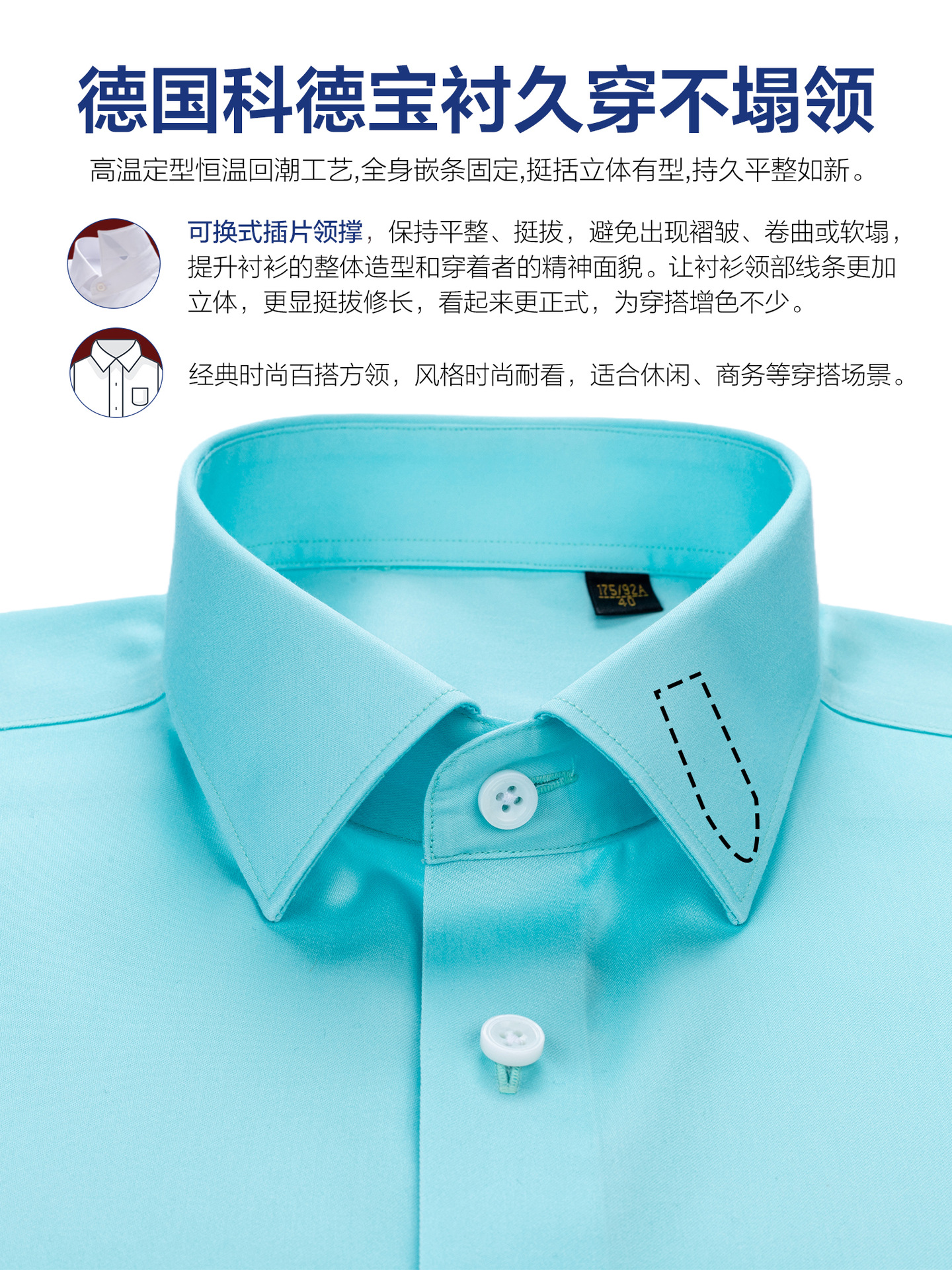Camisas de hombre de manga larga 200 cuatro hebras Lutai 100% algodón verde menta camisa casual hombre de manga corta verano