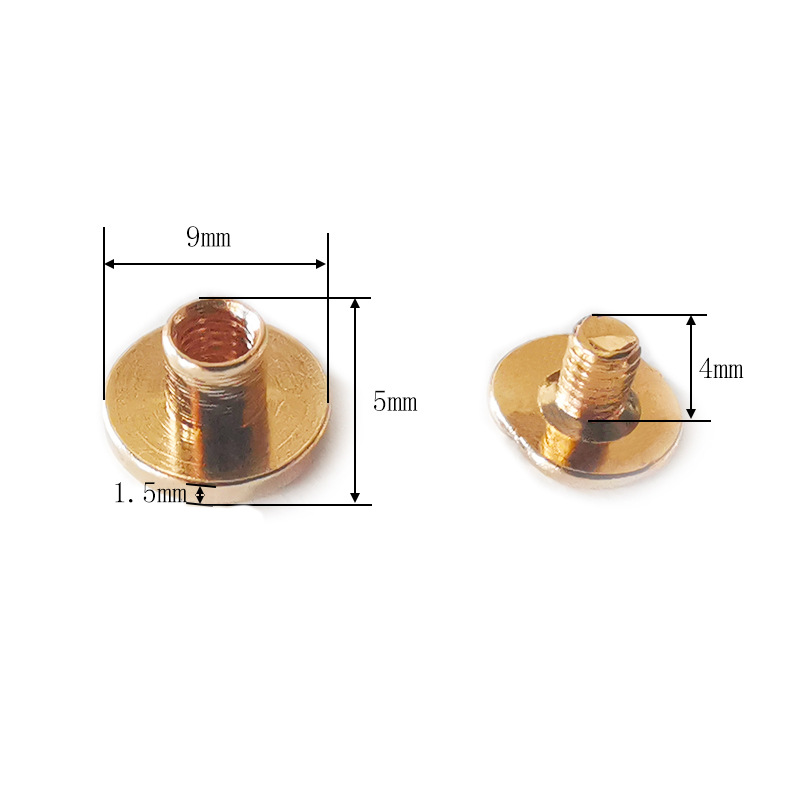 Clavo del libro de cuentas, cerradura de par de niño y madre dorado, tornillo de una palabra, álbum de fotos, calendario de escritorio, receta, par de remaches de niño y madre, tachuelas de cuero