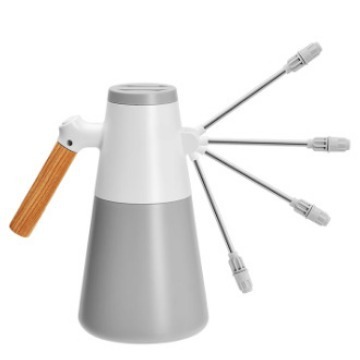 Japanese-style electric watering kettle household gardening wooden handle watering flowers watering high-pressure watering kettle watering kettle electric sprayer