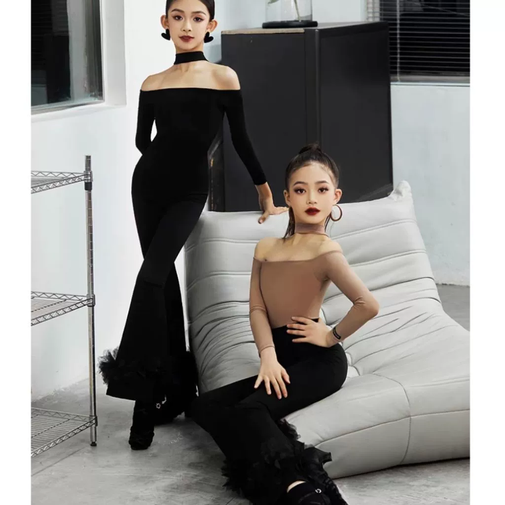 Звездный танцевальный костюм латинский танец для девочек для взрослых новый тренировочный набор благородный белый профессиональный костюм танцора