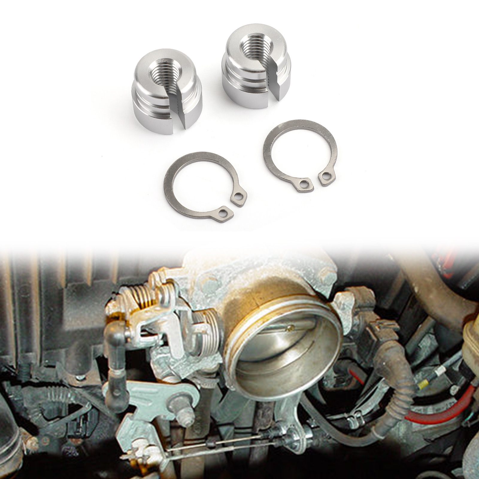 Accesorios de modificación de automóviles, revestimiento de cable de aleación de aluminio, válvula de mariposa, buje de cable, controlador de acelerador electrónico aplicable