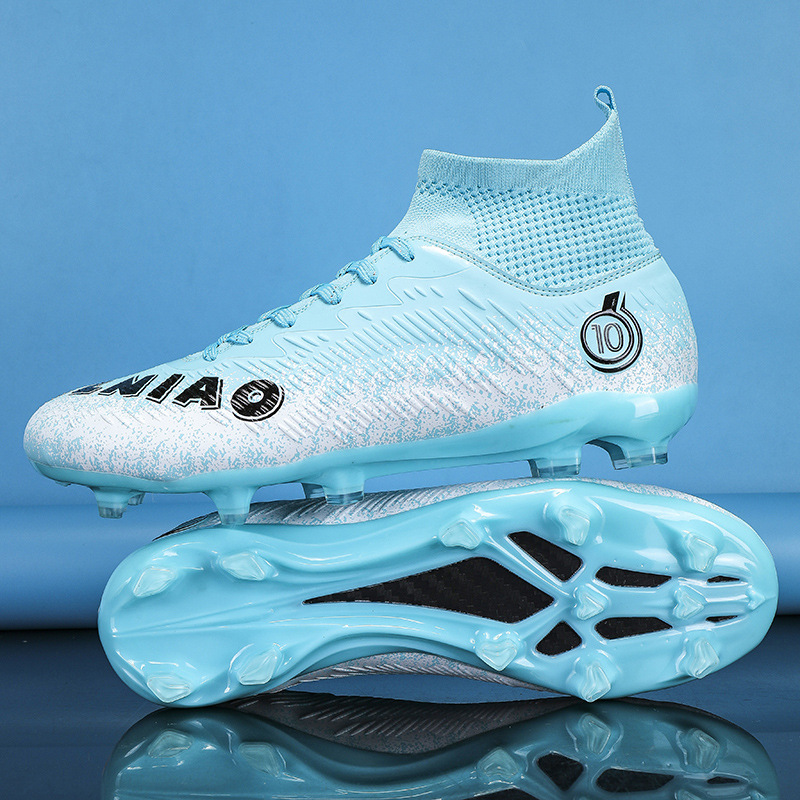 Best-selling High-top Football Shoes With Long Short Spikes, Non-slip Wear-resistant, Men, Women,_vogvips.com