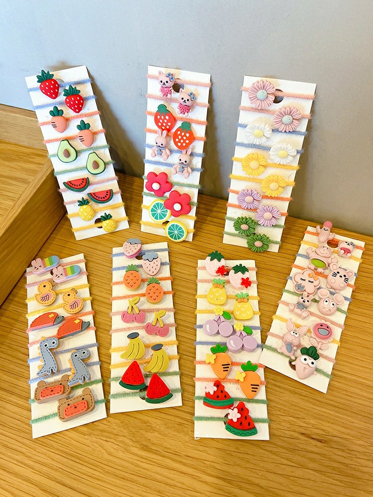 Plush Thumb Circle Cartoon Elastic Band