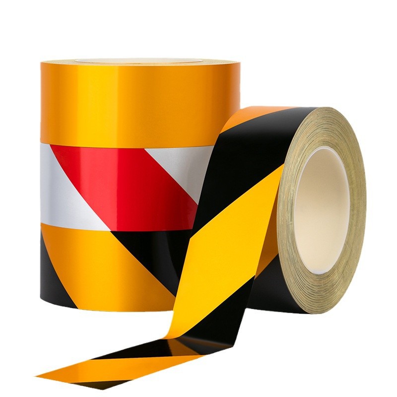 黄黒/赤と白の綾の反射テープの反射シール/反射警告テープ/反射フィルムの安全警告テープ
