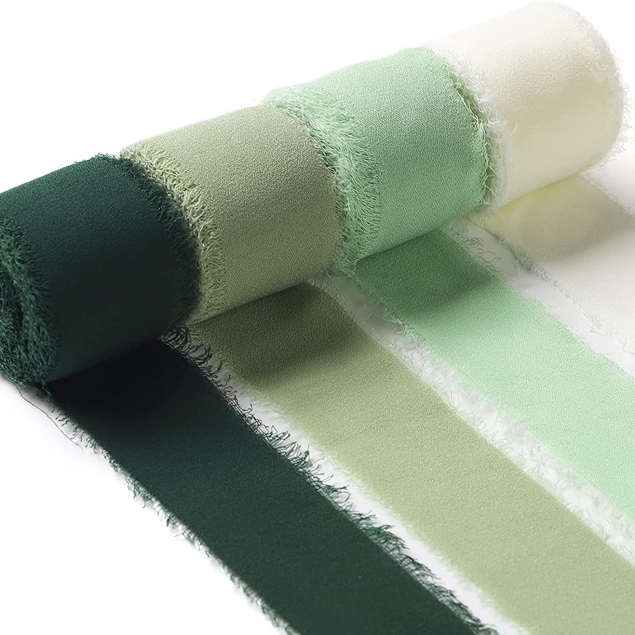 En stock venta al por mayor de gasa deshilachado cinta deshilachada boda tarjeta de felicitación arco decoración ramo de encaje de tela tira