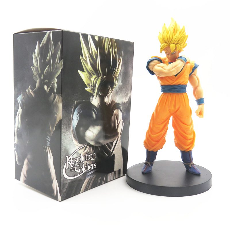 Dragon Ball modelo hecho a mano de juguete Super gran grupo Sun Wukong Vegeta Wu Jita Broli Super cuatro Saiyan