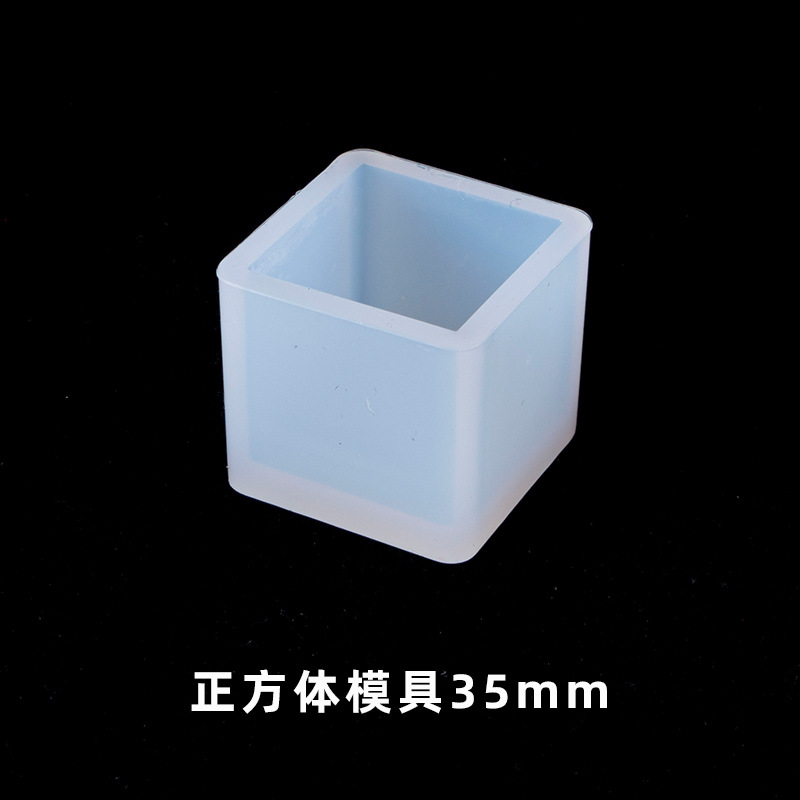 Cristal epoxi cubo molde de silicona Pulido-libre DIY joyería hecha a mano resina seca flor decoración modelo