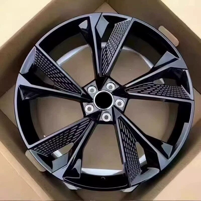 for 15/16/17/18/ 19inch Audi/Benz/Bwm: Hub - 15x65j-crocodile-leather-black-full-coating
