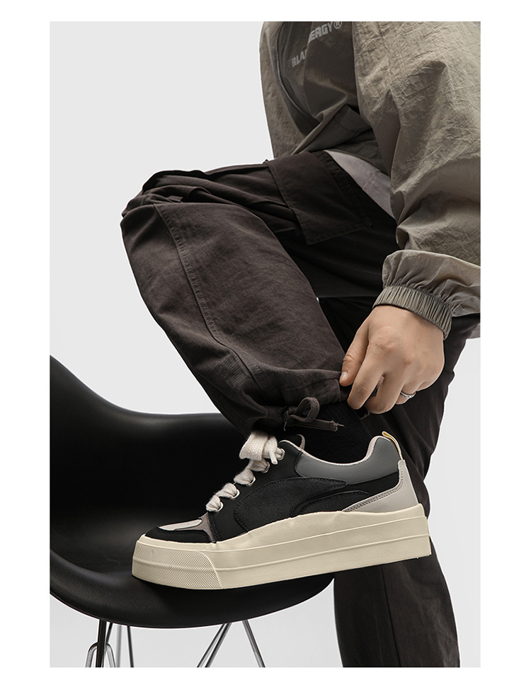 2025 new niche design couple sneakers men's low cut sports and leisure versatile thick soled casual men's shoes trendy X136_voghion.com