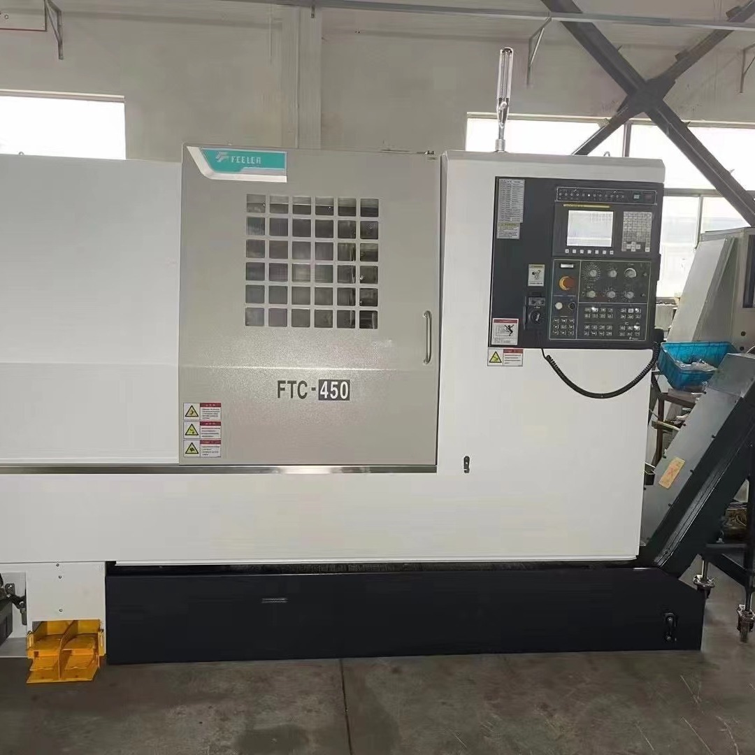 转让二手友佳FTC-350数控斜身车床加工长度340切削直径350