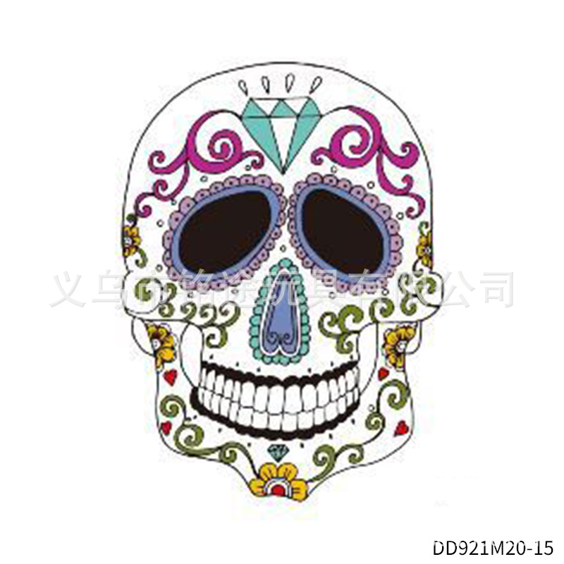 Suministros de fiesta de carnaval mexicano Día de los muertos Pegatinas de fiesta divertida para niños Accesorios de fotografía mexicana