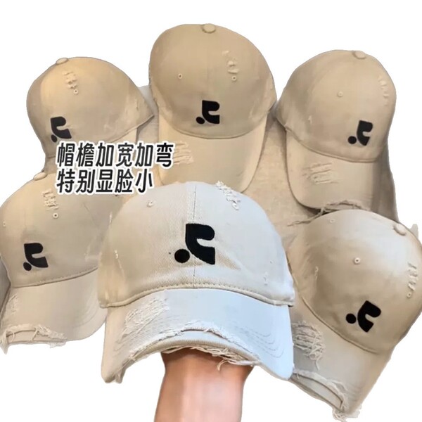 This hat is a bit cool today!American style distressed letter…
