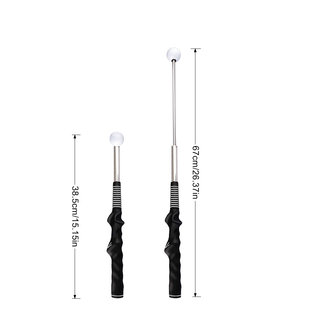 Ejercicios de swing de golf varilla telescópica TPE agarre de mano varilla de swing de golf