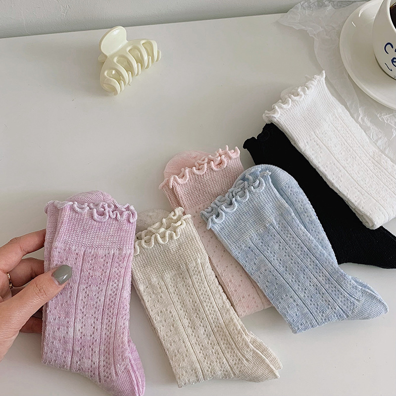 Women's Cute Basic Solid Color Cotton Ankle Socks A Pair display picture 16