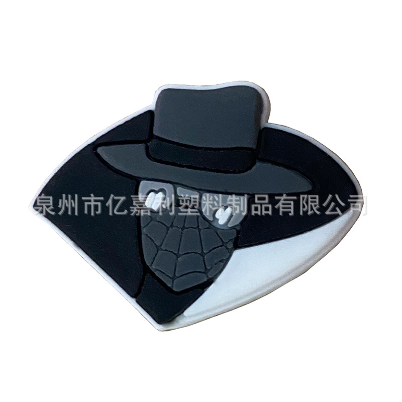 Superhéroe Spider-Man serie Anime agujero zapatos accesorios de jardín zapato flor accesorios de DIY Flor de zapato extraíble