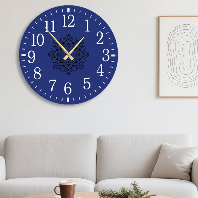 Cross-Border Wrought Iron Bass Wall Clock, Simple and Stylish Clock for Living Room, Wall Clock for Home, Light Luxury and High-End Feel