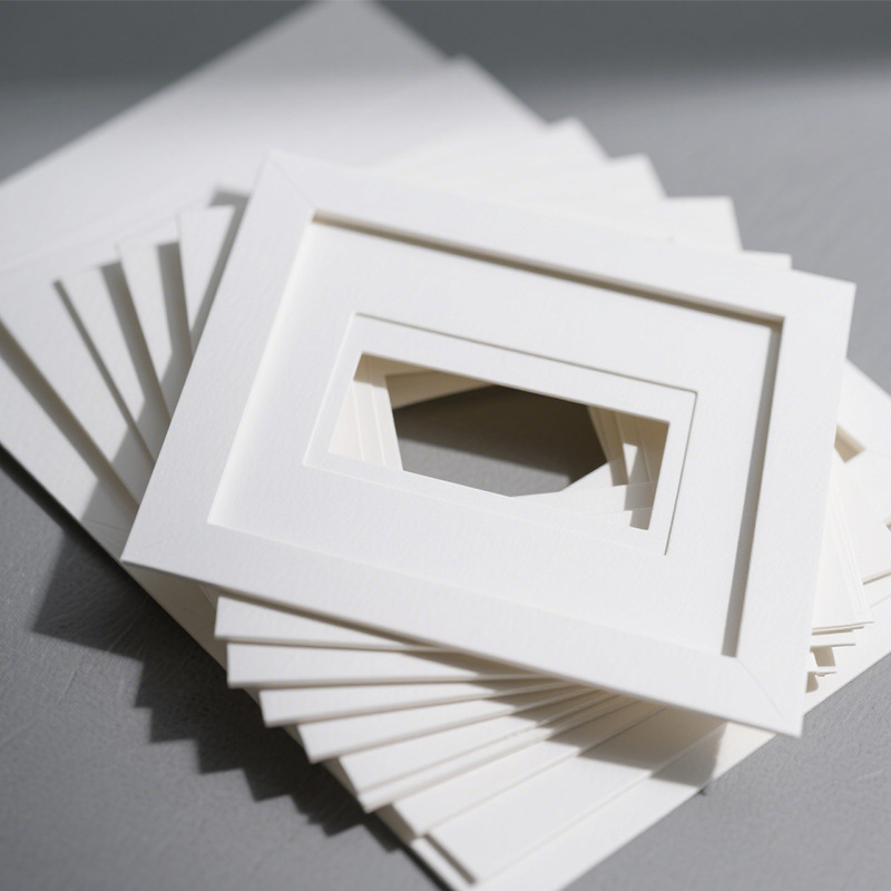 Cardboard Photo Frame White Perforated Photo Paper Simple Pure White Paper Picture Frame Photo Frame Cardboard Wholesale Whole Sheet Wholesale