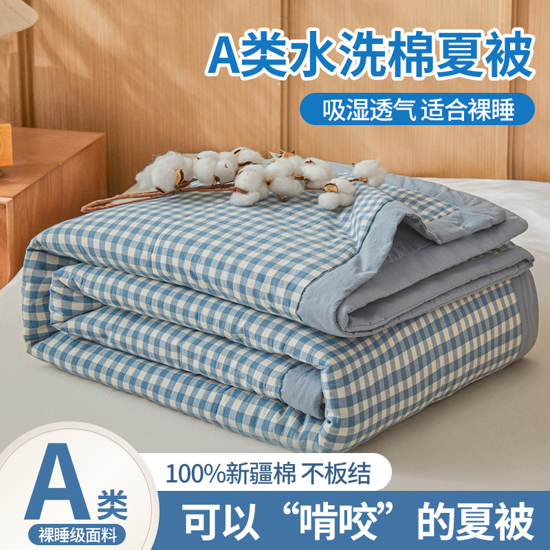 Summer Class a Washed Cotton Xinjiang Cotton Summer Quilt Air Conditioning Quilt Summer Cooling Quilt Quilt Core