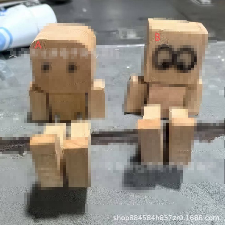 亚马逊 Shaking Wooden Man Figurine汽车装饰手工制作的摇脚木偶|undefined