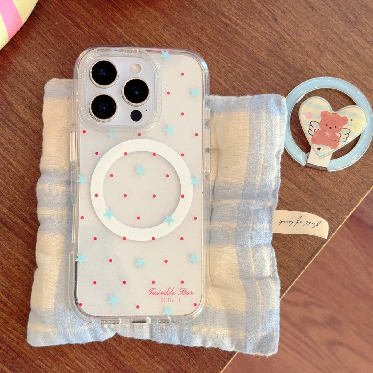 Estrellas de punto de onda de nicho para iPhone16 funda para teléfono móvil 15ProMax soporte magnético 14Pro pareja 16Pro