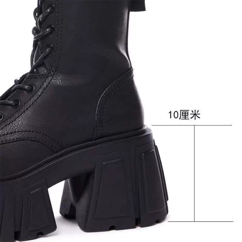 Martens, fashionable boots platform, 10 cm, punk style, cosplay