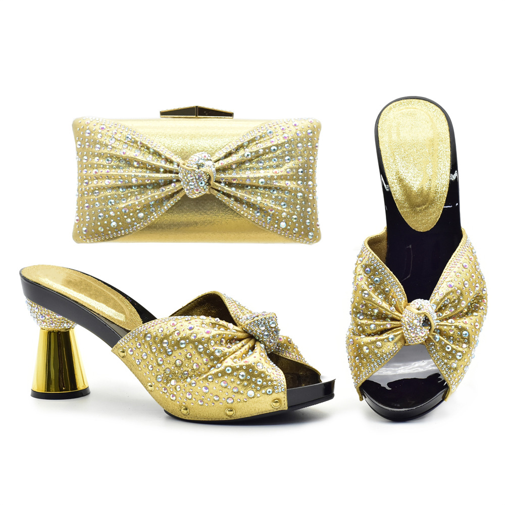 strik ontwerp hoge hakken all match leer vis mond vlek casual mode sandalen met handtas set_voghion.com