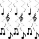 Rock music holiday party note pendant PVC spiral cake insert sign ball bar venue layout spot