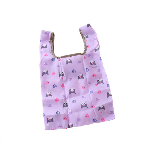 Japanese cartoon small cute doll pattern foldable simple portable shopping bag portable mini environmental protection bag