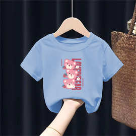 2011#中大童装短袖t恤儿童衣服新款夏季上衣100%纯棉男女童打底衫